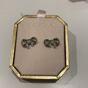 Juicy Couture paved bow earrings